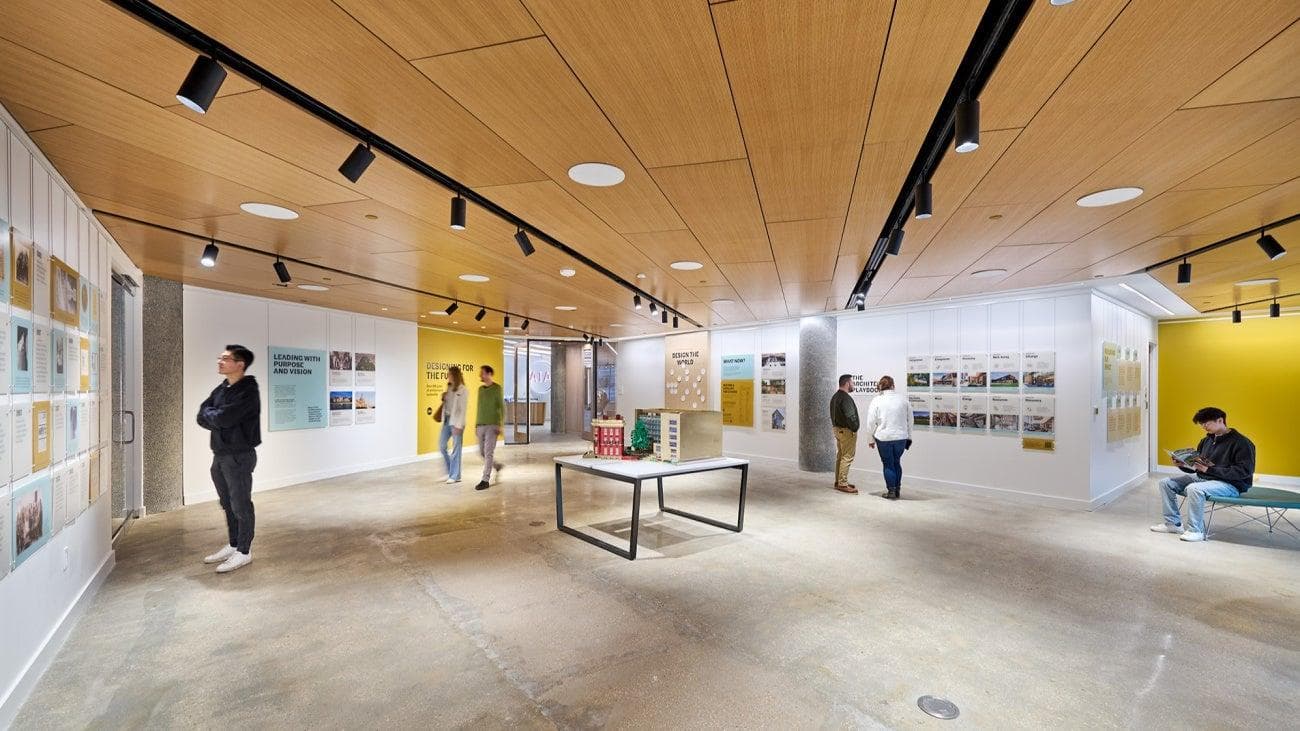 Open collaborative space at the AIA resource center