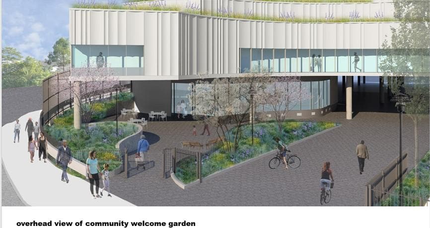 Welcome garden at Mary Cali Dalton Recreation Center