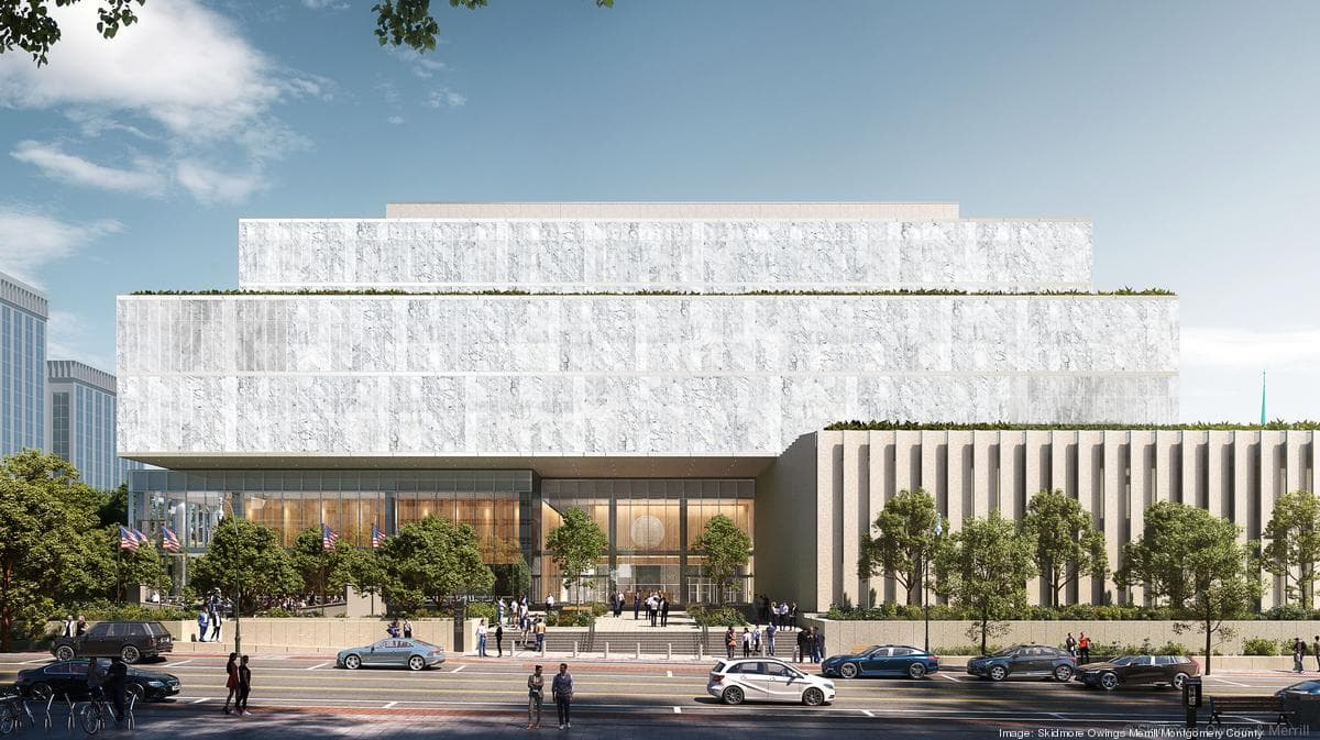 Construction progress at Montgomery County Justice Center