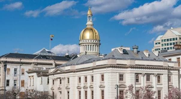 Completed exterior of the New Jersey State House